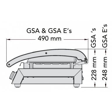 Roband GSA610SE 6 Slice Grill Station, Smooth Plates, Electric Timer