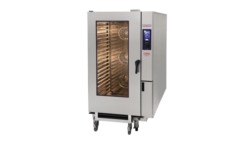 Hobart / HPJ202E/ CONVECTION STEAMER COMBI-PLUS, 20 x 2/1GN tray, electrical heated, injection system, GN trolley 20 2/1 GN / 268kg  / W990 x D1187 x H1974 / 1Y Warranty
