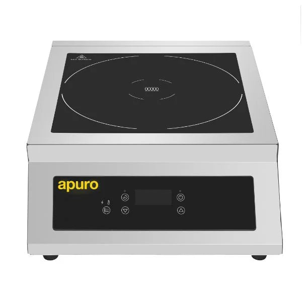 Apuro Heavy Duty Induction Hob 5kW - 5kW. For pans up to 320mm. Hardwired