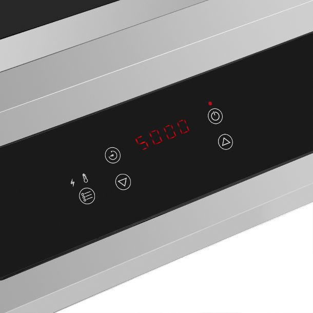 Apuro Heavy Duty Induction Hob 5kW - 5kW. For pans up to 320mm. Hardwired