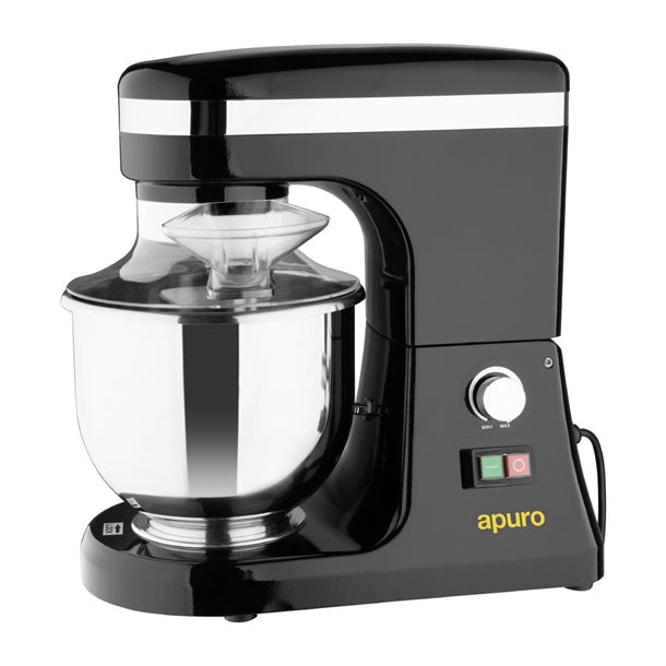 Apuro Planetary Mixer 5Ltr - Capacity: 5Ltr / 1.6kg dough. Includes 3 attachments