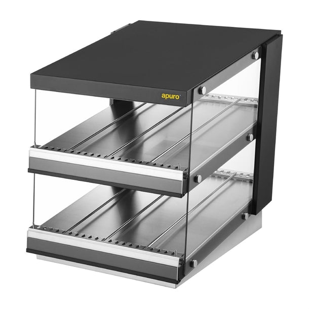 Apuro Sloped Chute Food Warmer 2 Shelf - 980W. 2 Shelves. Width: 600mm