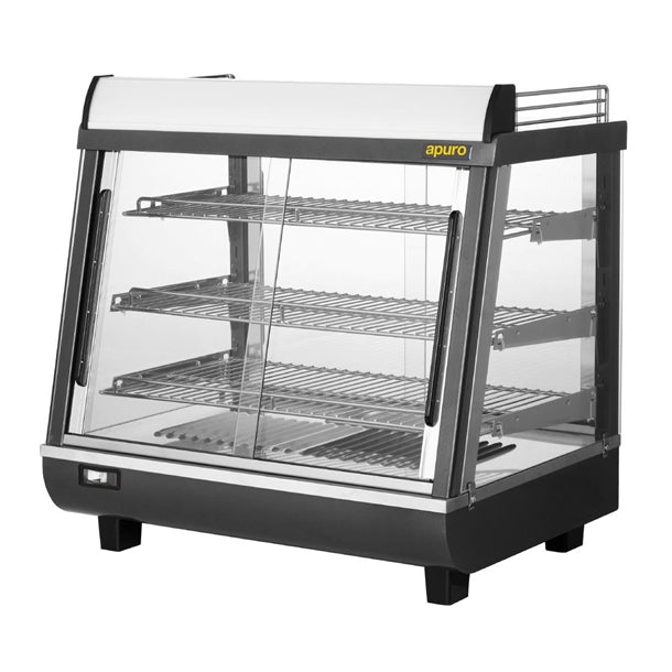 Apuro Front and Rear Door Heated Merchandiser 96Ltr - 1kW. Width: 674.5mm