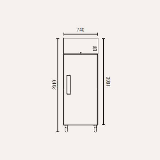 Exquisite GSF650H One Solid Door Upright Storage Freezers