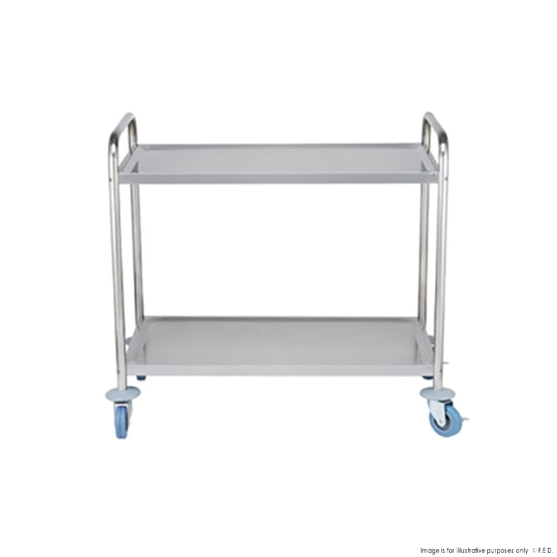 Modular systems YC-102 Stainless Steel trolley 2 shelfw
