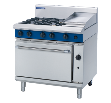 Blue Seal Heavy G506C 900mm 4 Burner & 300mm Griddle Gas Static Oven Range
