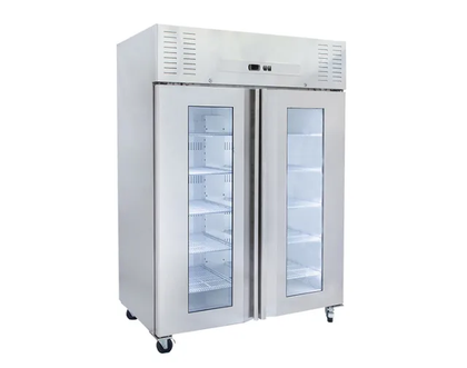 Airex AXR.URGN.2G Double Glass Door Upright Refrigerated Storage