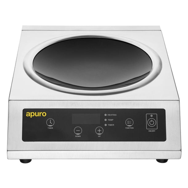 Apuro Induction Wok 3kW - 3kW. Single zone. Width: 340mm.