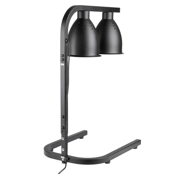 Apuro Infrared Food Warmer Matt Black - 500W. Fits 1/1GN