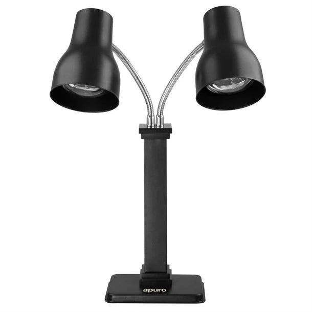 Apuro Double Heat Lamp Carving Station Matt Black 2x250W - 2x250W. Height: 660mm