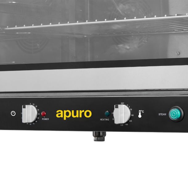 Apuro Bakery Convection Oven with Steam 100Ltr - Three phase. 4.6kW. Fits 4x 1/1GN or 4x 600x400 bakery trays