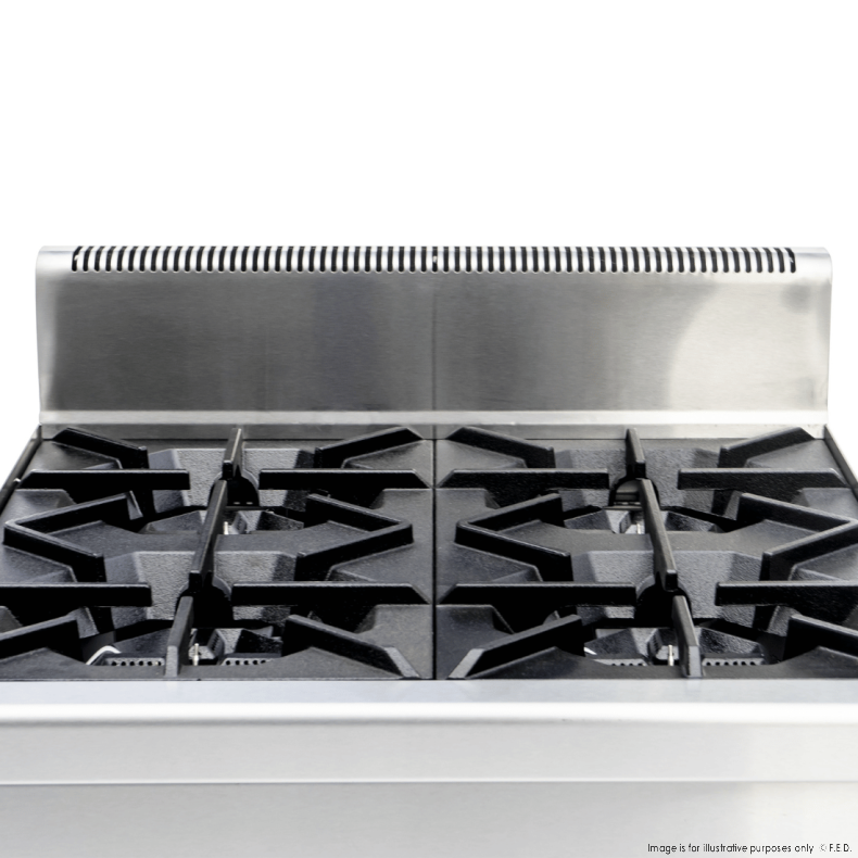 GASMAX JUS-TR-4BLPG Benchtop LPG 4 Burner Cooktop with Splashback