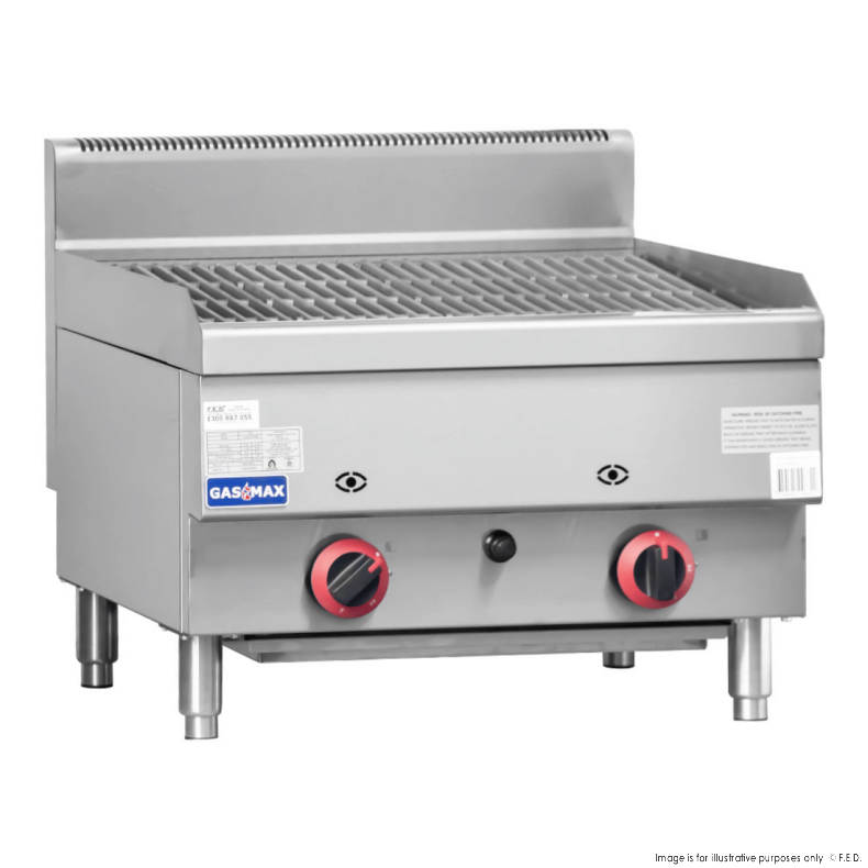 GASMAX Benchtop 2 Burner Chargrill - JUS-TRH60E - Catering Sale