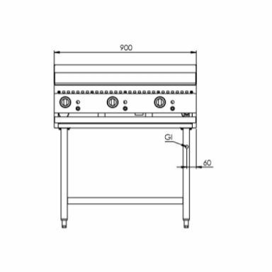 B+S K+ Grill Plate 900mm KGRP-9