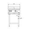 B+S K+ Combination Two Burners & 300mm Grill Plate KBT-SB2-GRP3