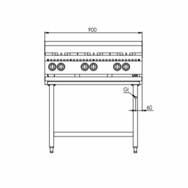B+S K+ Six Burner Boiling Top KBT-SB6