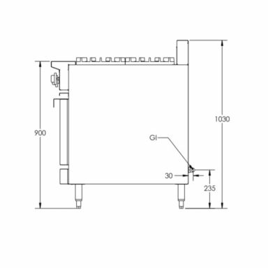 B+S K+ Four Burner with Oven KOV-SB4