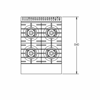 B+S K+ Four Burner with Oven KOV-SB4