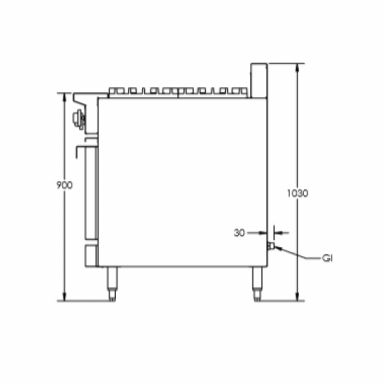 B+S K+ Six Burner with Oven KOV-SB6