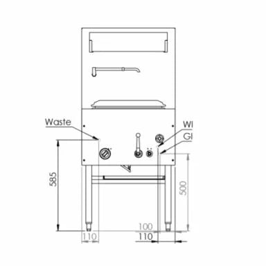 B+S K+ Single Hole Waterless Wok UFWWK-1
