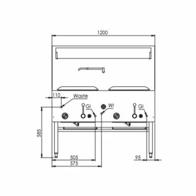 B+S K+ Two Hole Waterless Wok UFWWK-2