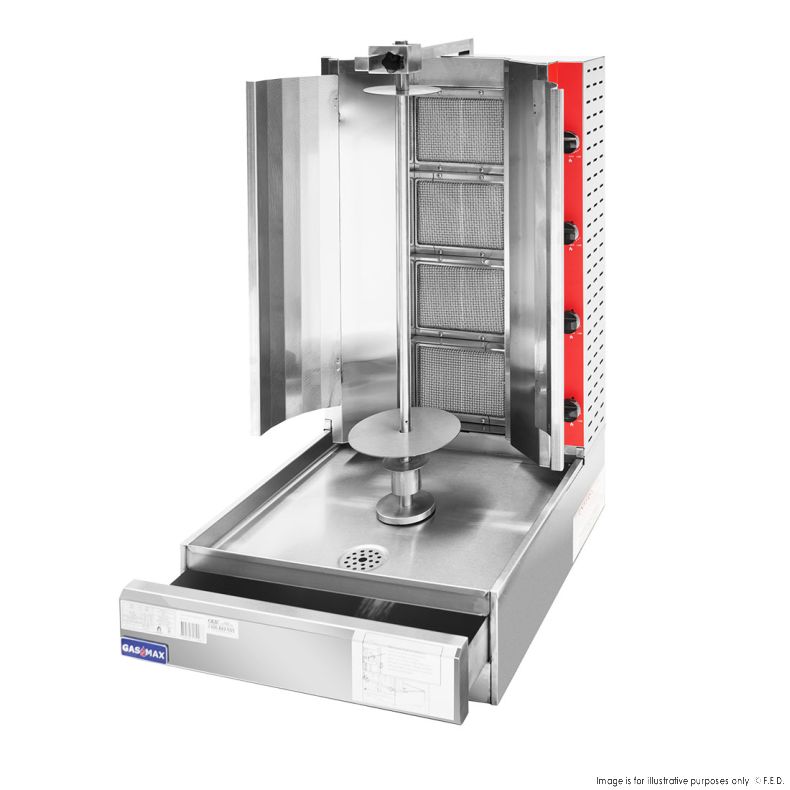 GasMax Semi-automatic 4 Burner NG Kebab Machine KB-4 - Catering Sale