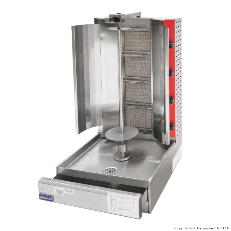 Gasmax Semi-automatic 4 Burner LPG Kebab Machine - KB-4LPG - Catering Sale