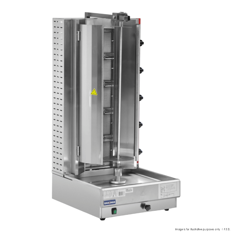 Gasmax Semi-automatic 5 Burner LPG Kebab Machine - KB-5LPG - Catering Sale