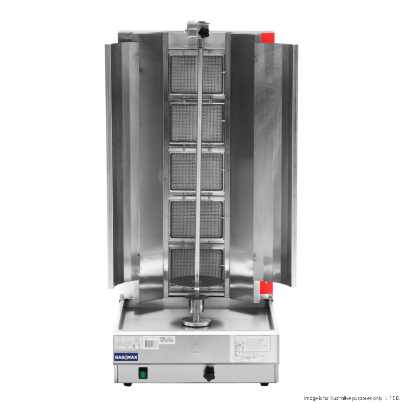 Gasmax Semi-automatic 5 Burner NG Kebab Machine - KB-5