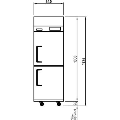 Turbo Air KF25-2-N(HC) Upright Two Half Door Freezer  572L