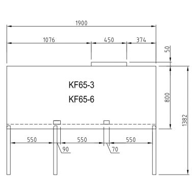 Turbo Air KF65-3-N(HC) Three Door Top Mount Freezer 1876L
