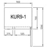 Turbo Air KUR9-1-N(HC) 900mm One Door Under Counter Bench Fridge 198L