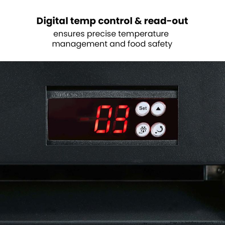 Thermaster Single Glass Door Black Colourbond Upright Drink Fridge - LG-540BP