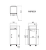 ATOSA MBF8004 Top Mounted Single Door Fridge 670L 730mm
