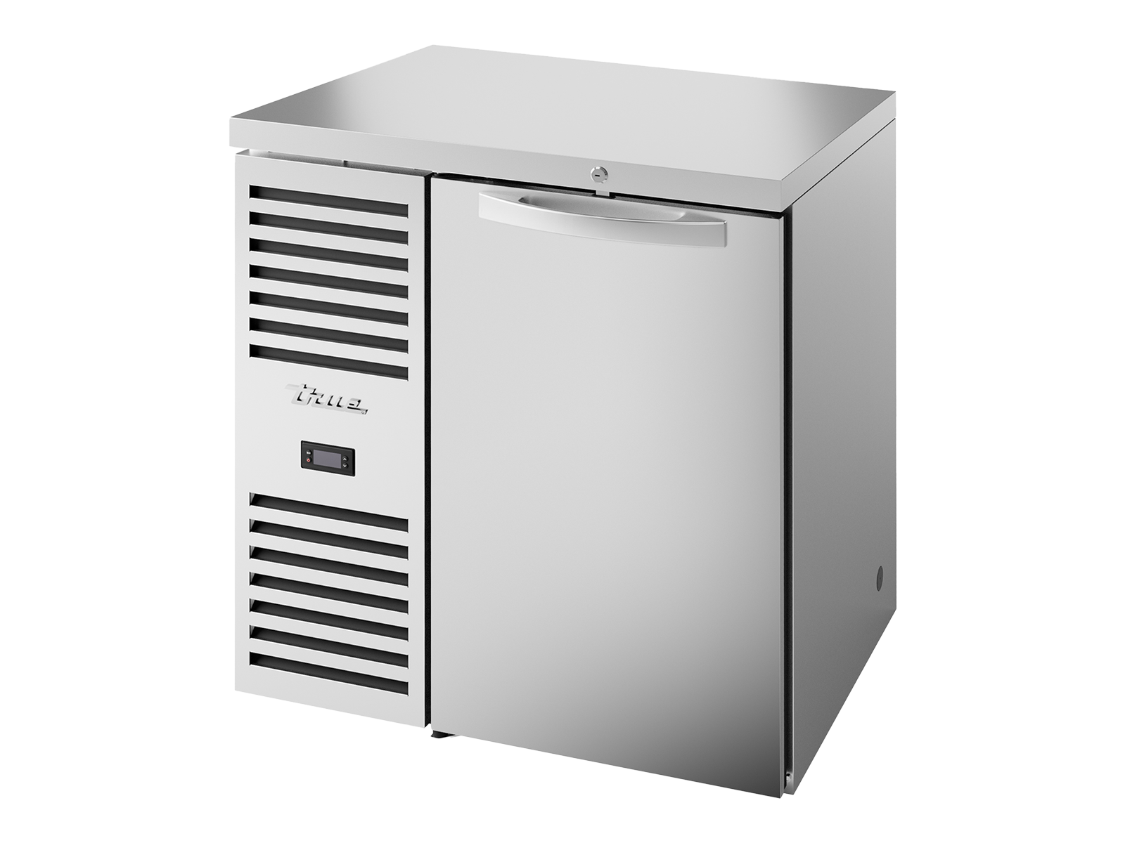 True - Bar Refrigerator, Stainless Steel Ext, 1 Solid Swing Door