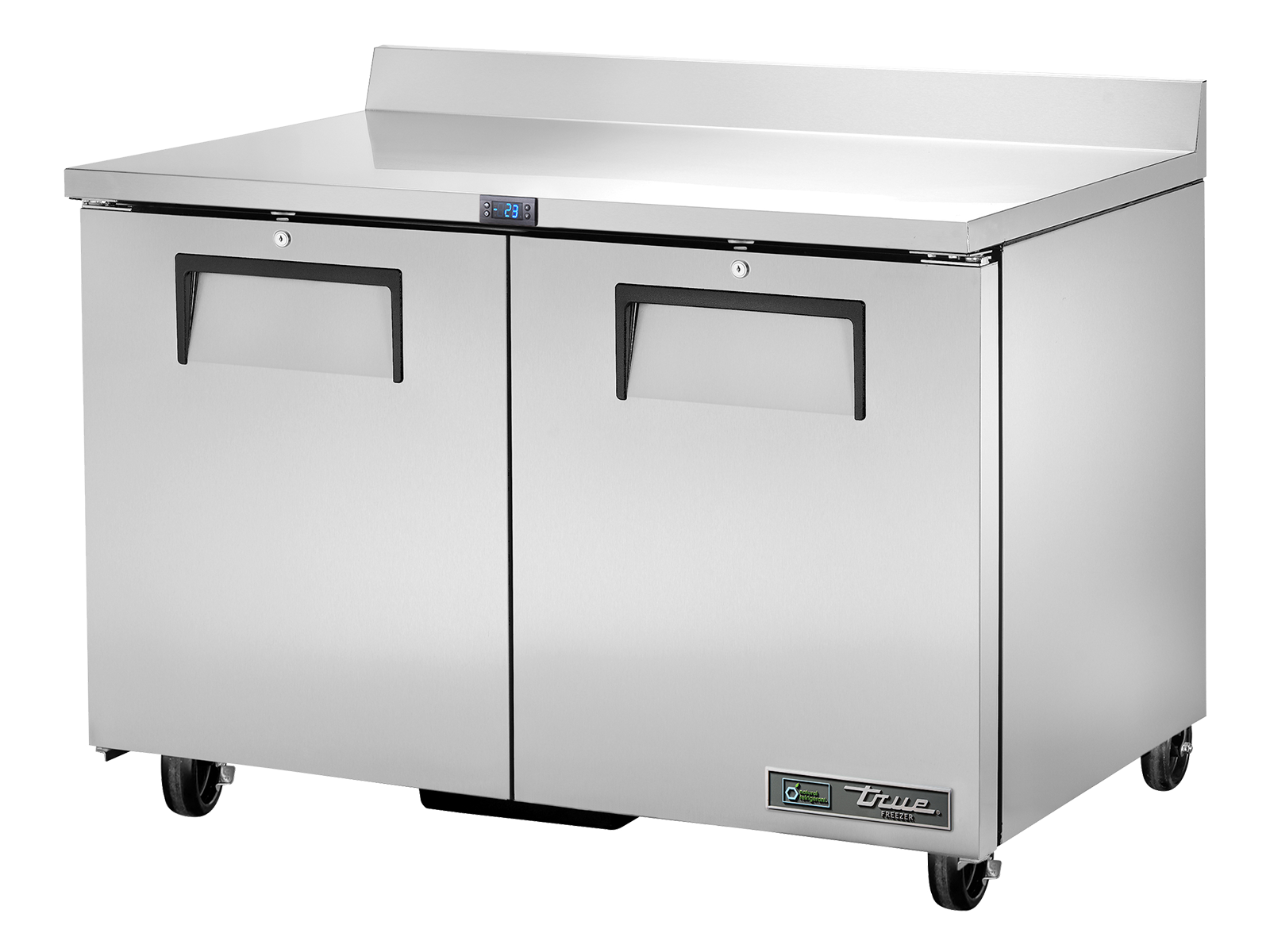 True - Worktop Counter Freezer, 2 Solid Swing Doors