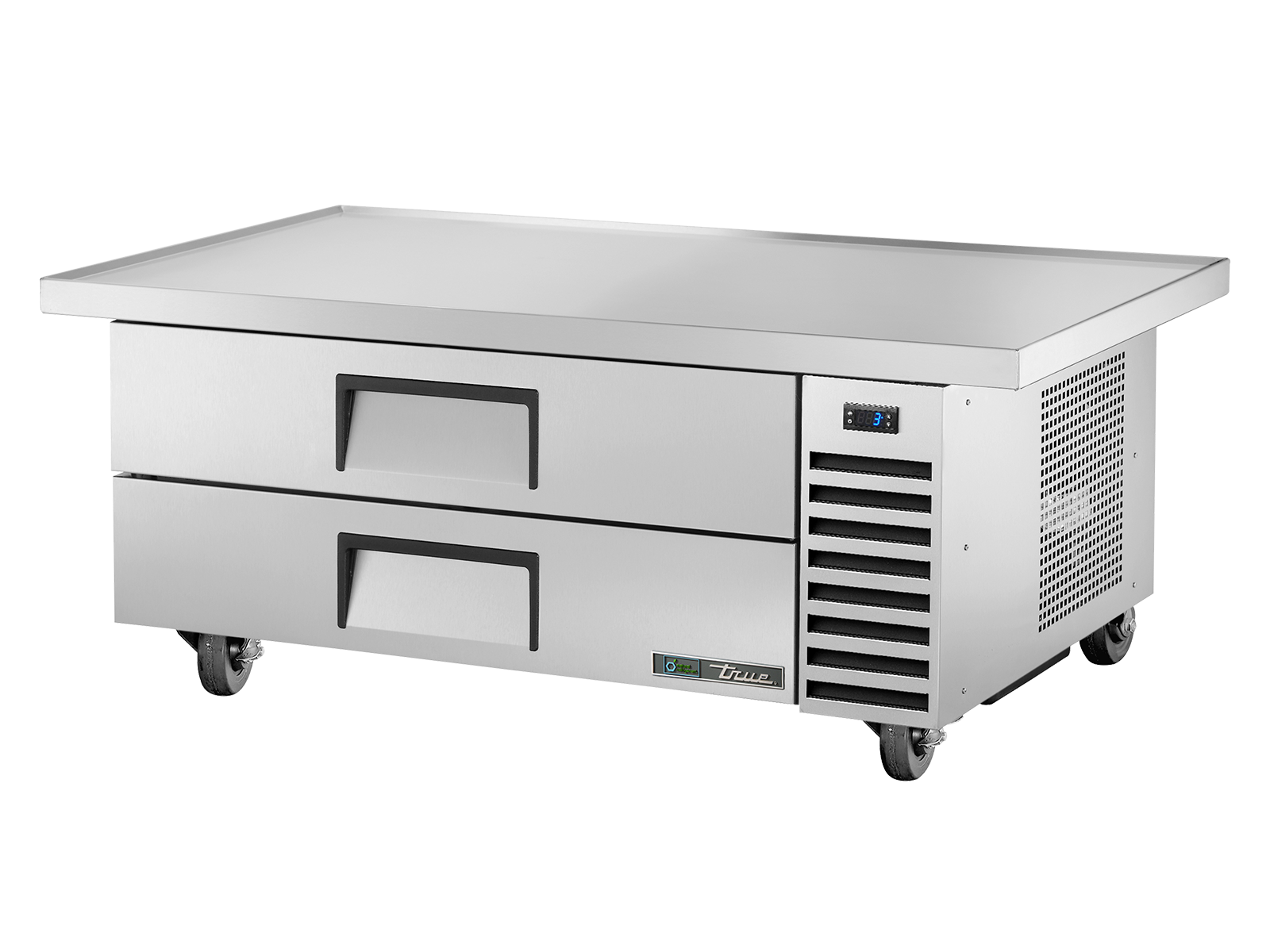 True - Under-Equipment Refrigerator, 2 Drawers, Extended top