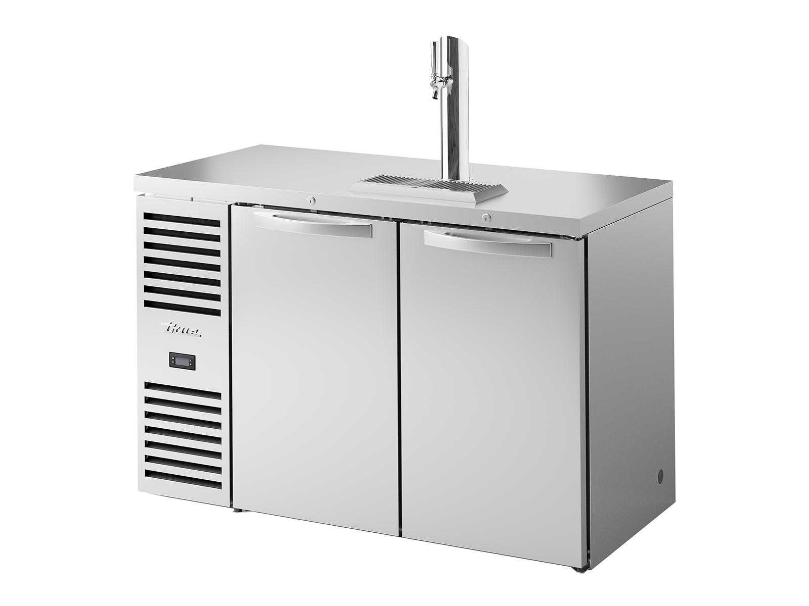 True - Keg Chiller / Dispenser, Stainless Steel Ext, 2 Solid Swing Doors