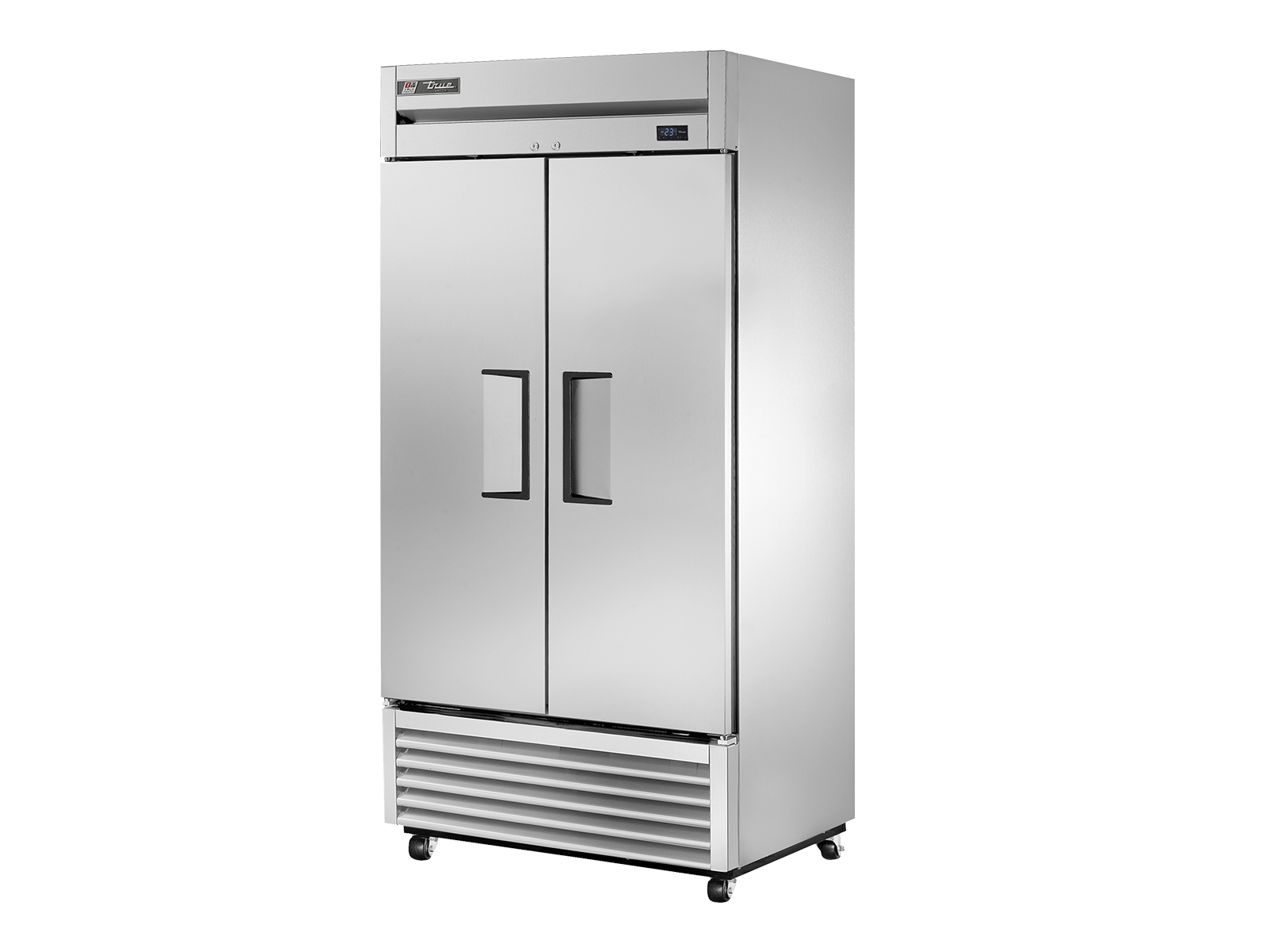 True - Upright Foodservice Freezer, 2 Full Solid Swing Doors