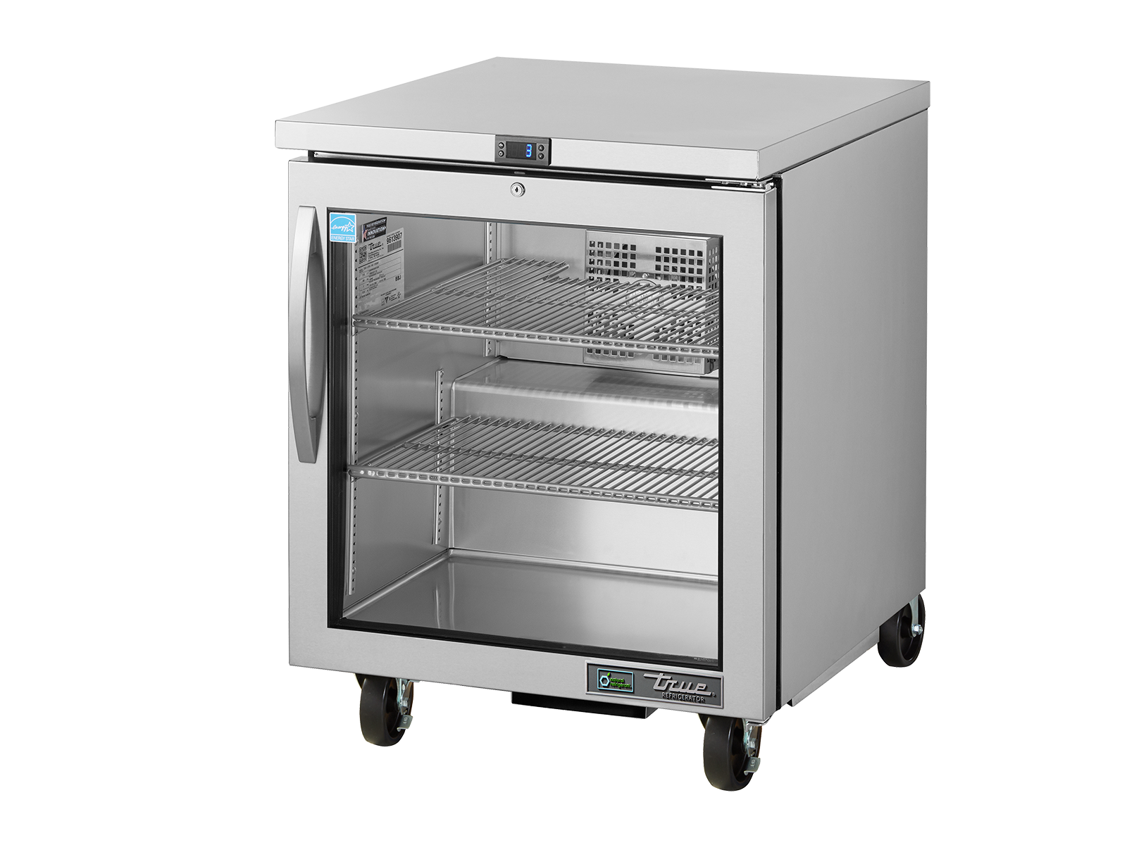 True - Undercounter Foodservice Refrigerator, 1 Glass Swing Door