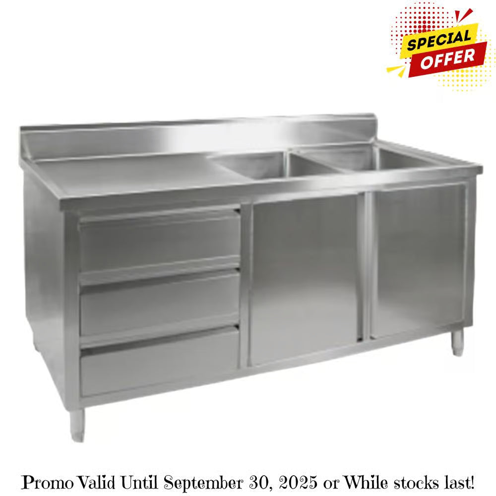 Modular Systems DSC-1800R-H KITCHEN TIDY CABINET WITH DOUBLE RIGHT SINKS