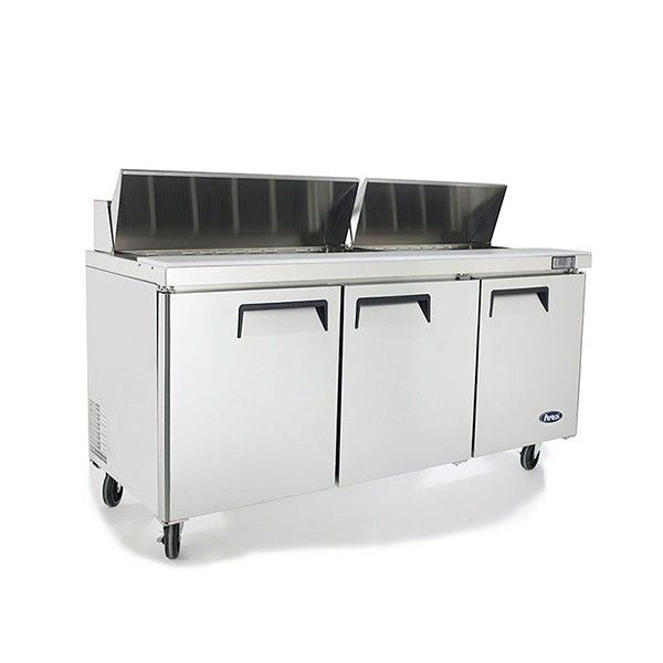 Atosa MSF8304OS - Sandwich Prep Table Fridge with Over Shelf