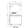 Anvil NDHV3730 900mm Square Glass 3 Tier Hot Display