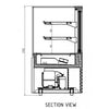 Anvil NDHV3730 900mm Square Glass 3 Tier Hot Display