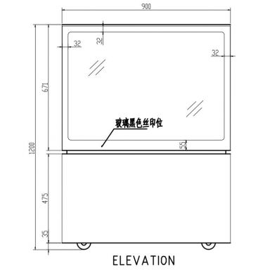 Anvil NDHV3730 900mm Square Glass 3 Tier Hot Display