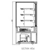 Anvil NDSV4760 Cake Display 4 Tier 1800mm
