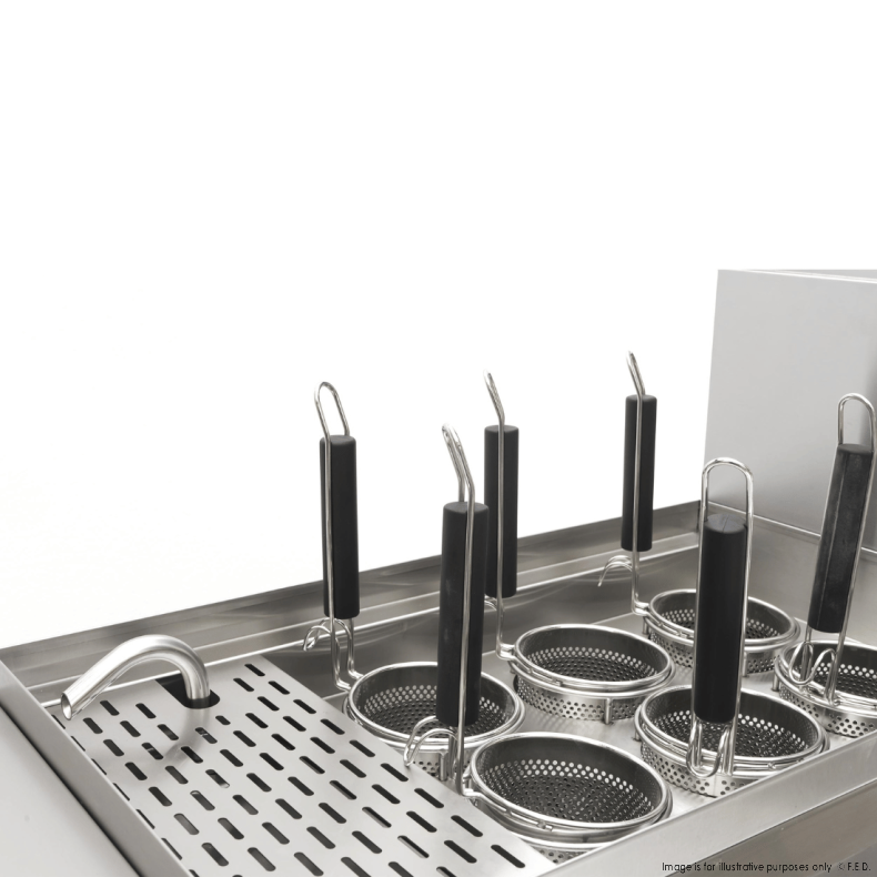 GasMax PC150-6LPG V Pan Natural Gas 6 Baskets Pasta and Noodle Cooker