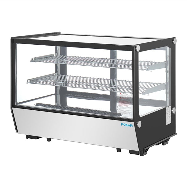 Polar G-Series Counter Display Merchandiser Square Glass - 160Ltr - 160Ltr | Counter Display