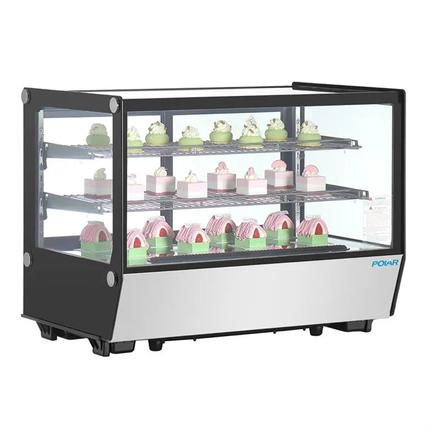Polar G-Series Counter Display Merchandiser Square Glass - 160Ltr - 160Ltr | Counter Display