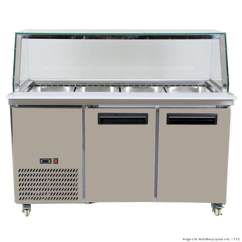 Thermaster PG150FA-YG Cold Salad & Noodle Bar 4x1/1 GN Pans 1460mmW